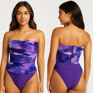 Windsor Purple Strapless Corset Top